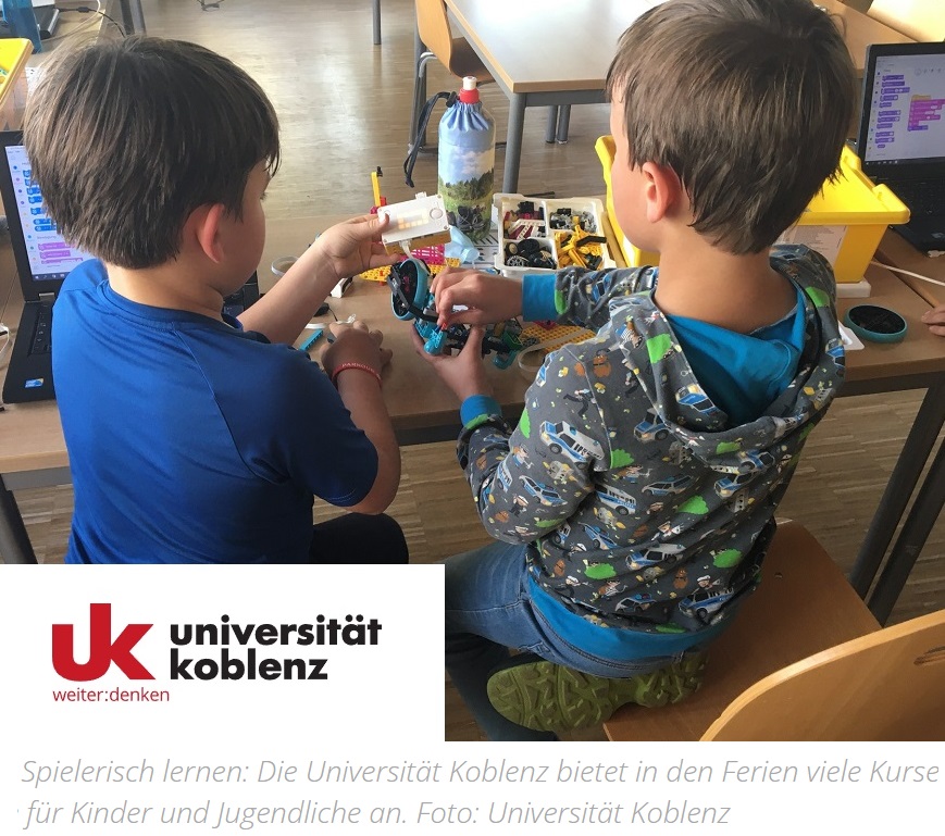 Projekt technikcamps der Universitaet Koblenz mit zusätzlichem Ferienangebot für Kinder